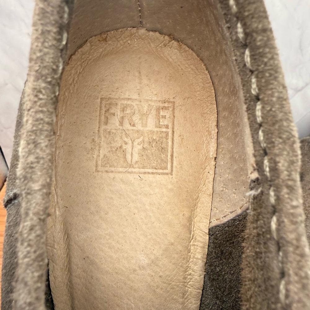 Frye Caroline Lace Low Suede Wedge Shoes soft brown Women’s 8.5 - Picture 7 of 8